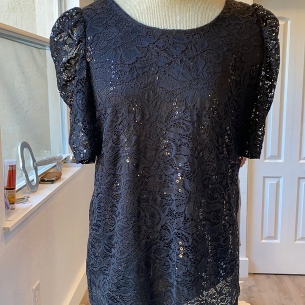 Blouse lace black M‎